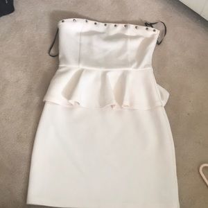 Forever 21 White dress with gold trim size small